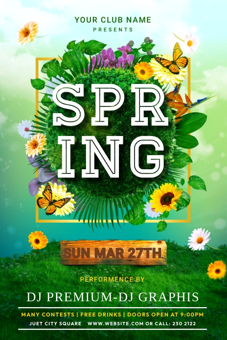 spring party Template | PosterMyWall
