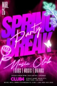 Spring Party Plakat template