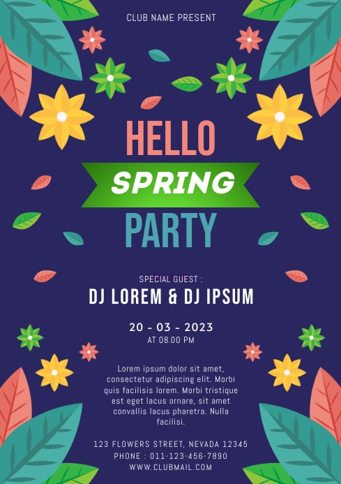 spring party Template | PosterMyWall