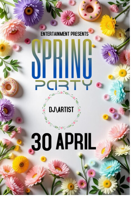 SPRING PARTY Template | PosterMyWall