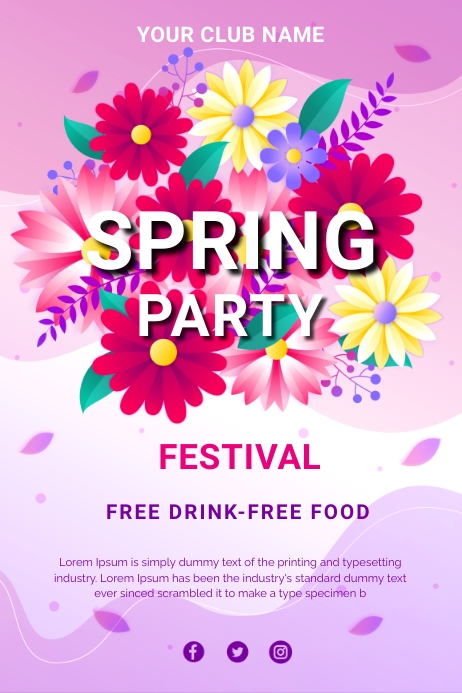 Copy of spring party | PosterMyWall