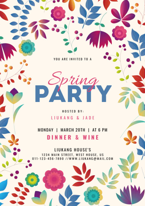 spring party Template | PosterMyWall