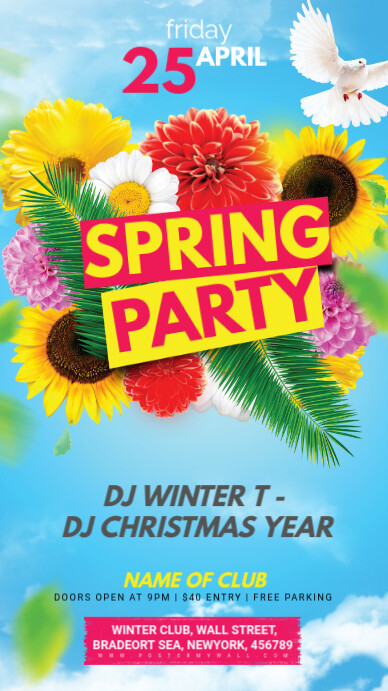 Spring party Template | PosterMyWall