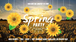 Spring Party Digital Display Video template