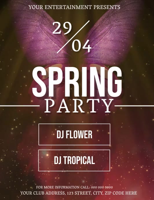 Fun Spring Event Flyer Spring Party Event DIGITAL Flyer Template | PosterMyWall