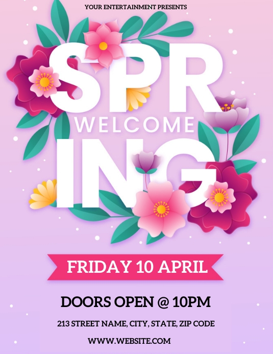 Spring Event Programs Templates SPRING Party Event Flyer template | PosterMyWall