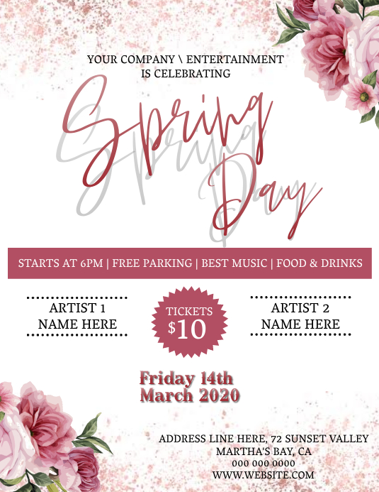 spring Party Event Template | PosterMyWall