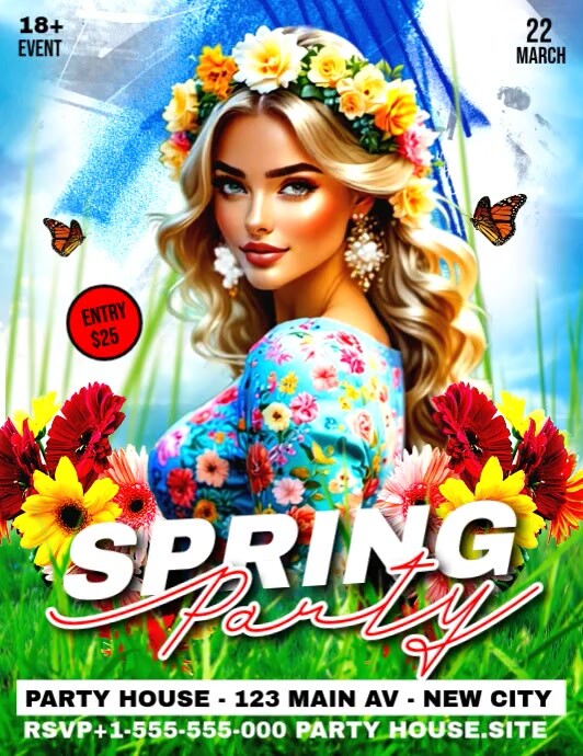 Spring Bash Flyer Spring Party Flyer Template | PosterMyWall