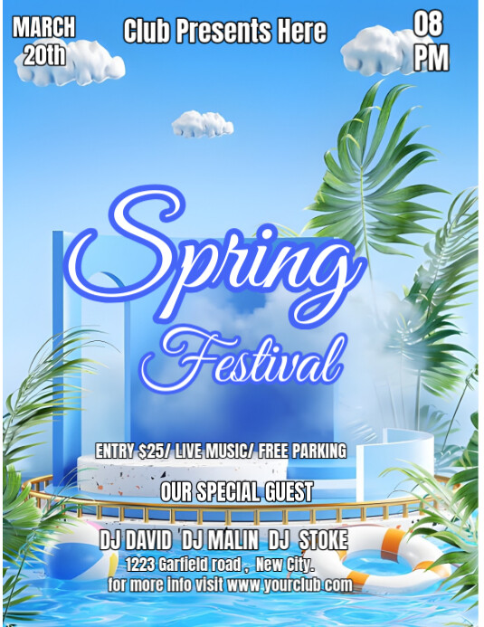 Copy of Spring party flyer | PosterMyWall
