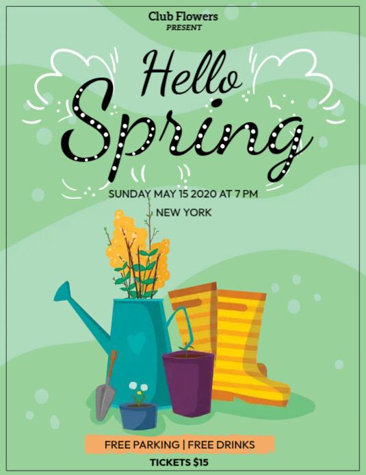 Spring Party Flyer Template | PosterMyWall