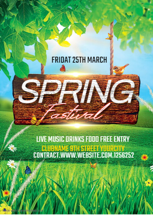 Spring party Flyer Template | PosterMyWall