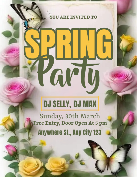 Copy of spring party flyer | PosterMyWall