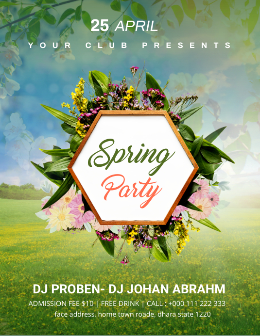 Aaa Spring Flyers Spring Party flyer Template | PosterMyWall