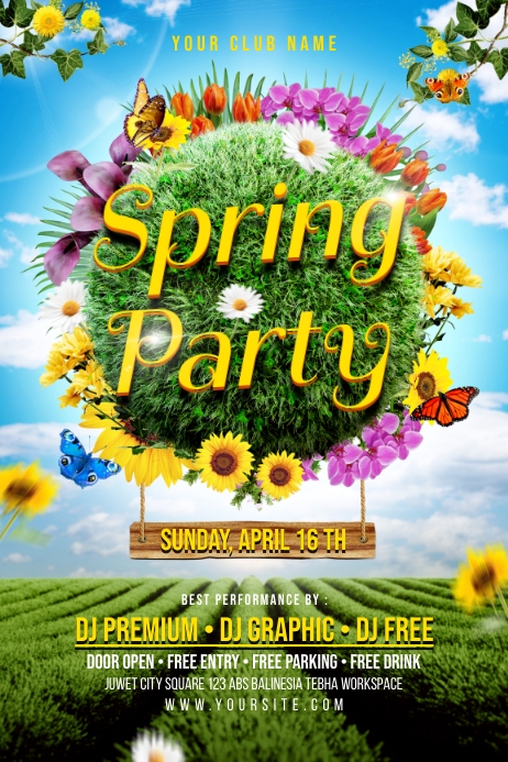 Spring Bash Flyer Spring Party Flyer / Poster Template | PosterMyWall