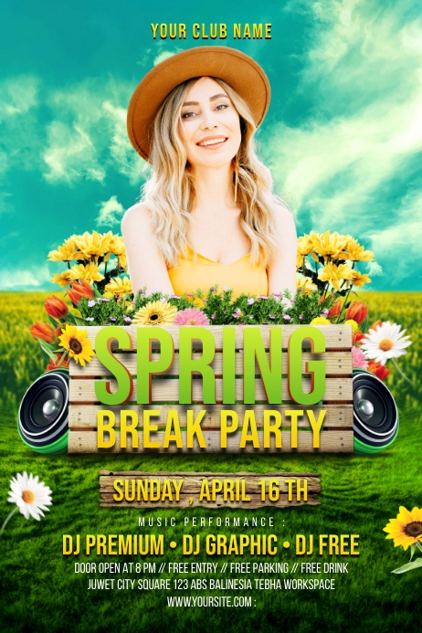 Spring Bash Flyer Spring Party Flyer / Poster Template | PosterMyWall