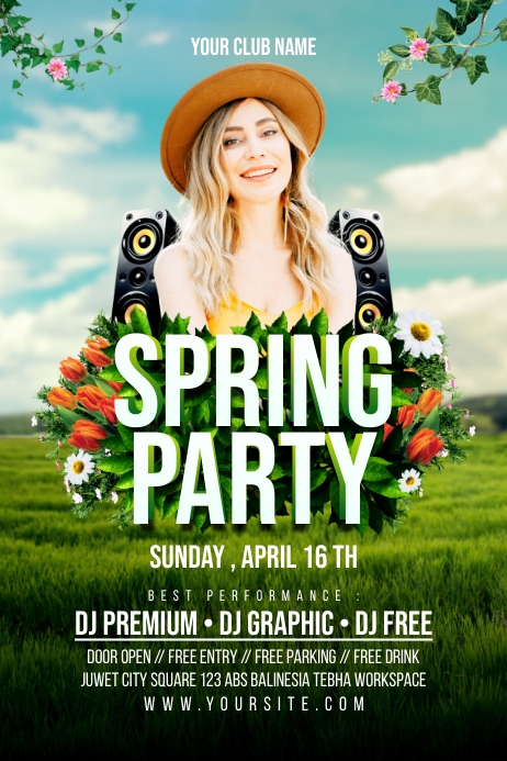 Spring Bash Flyer Copy of Spring Party Flyer / Poster Template | PosterMyWall