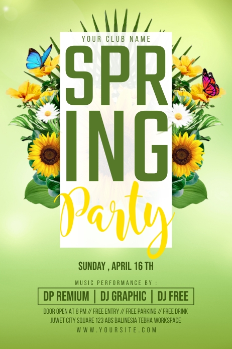 Spring Bash Flyer Spring Party Flyer / Poster Template | PosterMyWall