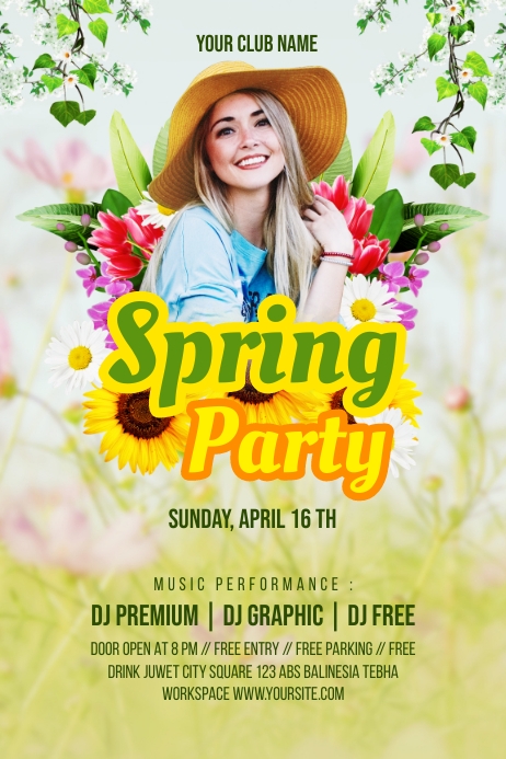 Spring Bash Flyer Spring Party Flyer / Poster Template | PosterMyWall
