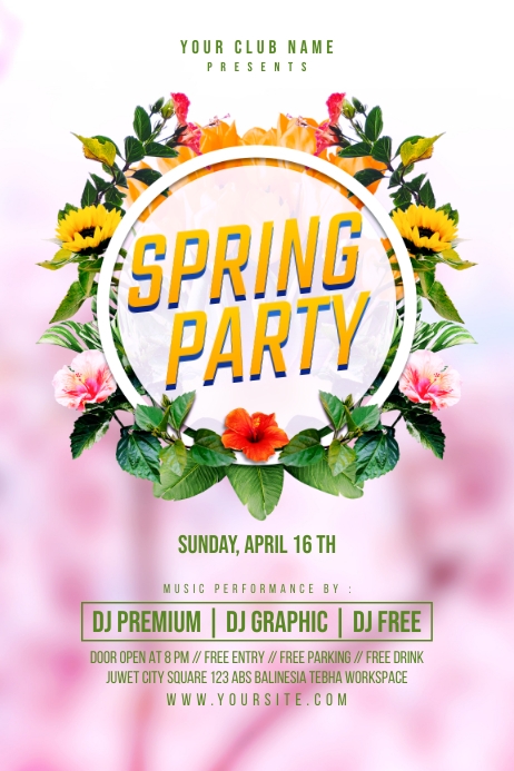 Spring Bash Flyer Spring Party Flyer / Poster Template | PosterMyWall