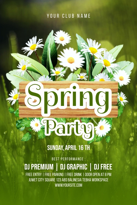 Spring Bash Flyer Spring Party Flyer / Poster Template | PosterMyWall