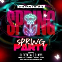 Spring party Flyers Post Instagram template