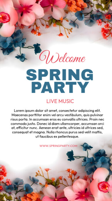 Spring Party Instagram Story Template | PosterMyWall