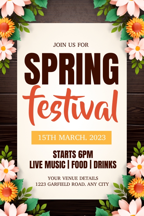 spring party invitation Template | PosterMyWall