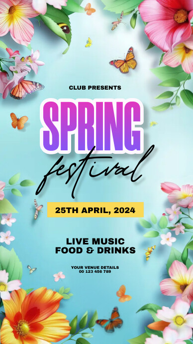 spring party invitation Template | PosterMyWall