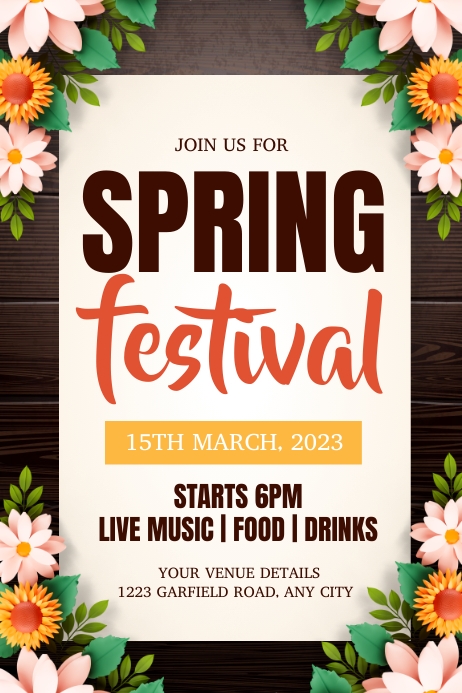 spring party invitation Template | PosterMyWall