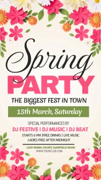 spring party invitation Instagram Story template