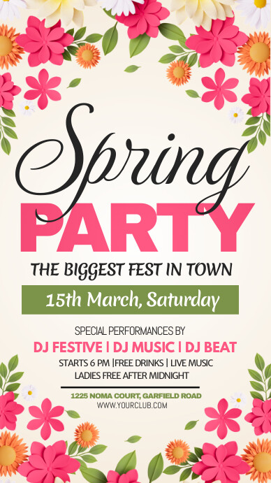 Copy of spring party invitation | PosterMyWall