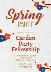 Spring Party Invite Design Spring Party Invitation Template | PosterMyWall