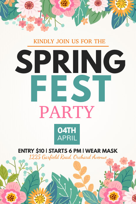 Copy of spring party invitation | PosterMyWall