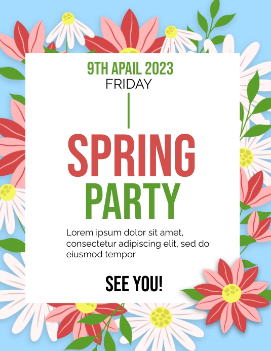Spring Gala Invitation Spring Party Invitation Flyer Template | PosterMyWall