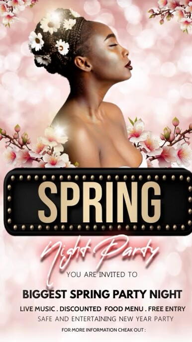 Spring party invites Instagram Story template