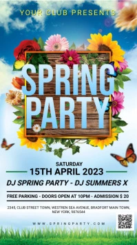 Spring party Post Instagram Story template