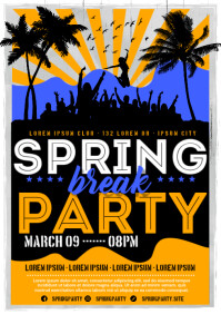Spring Night Flyer Spring Party flyer template | PosterMyWall