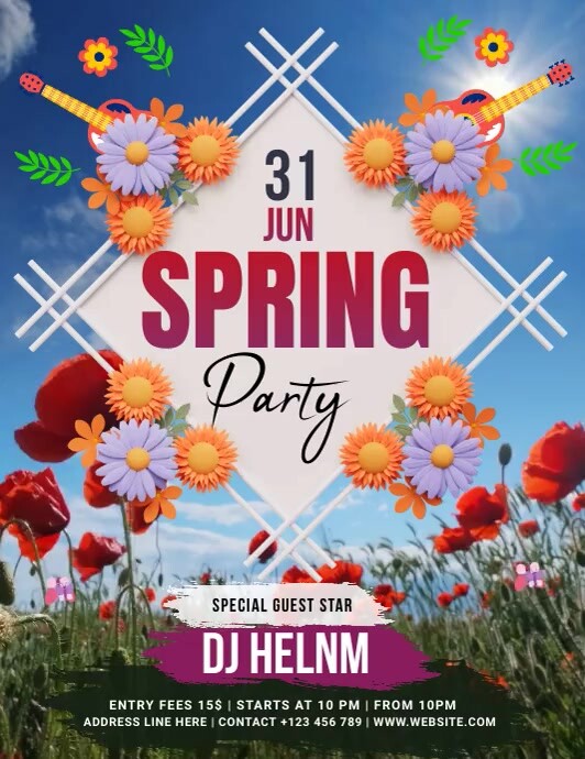 Spring Party Template | PosterMyWall