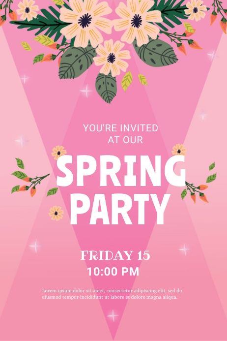 SPRING PARTY TEMPLATE | PosterMyWall