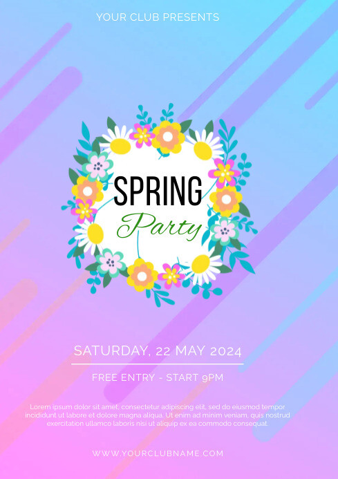 SPRING PARTY TEMPLATE | PosterMyWall