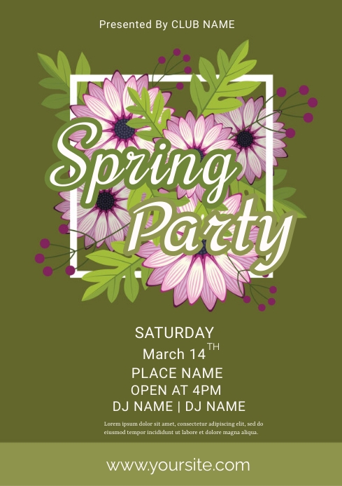 SPRING PARTY TEMPLATE | PosterMyWall