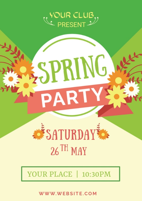 SPRING PARTY TEMPLATE | PosterMyWall