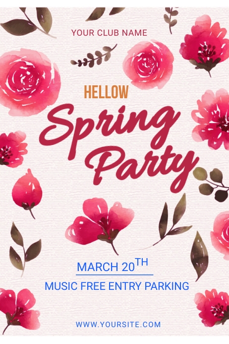 Plantilla de Fiesta de Primavera | PosterMyWall