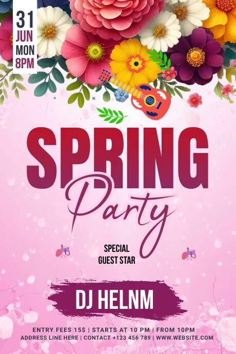 Plantilla de Spring party template | PosterMyWall