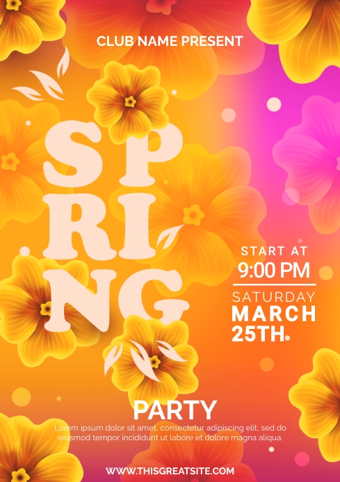 Spring Party Template | PosterMyWall