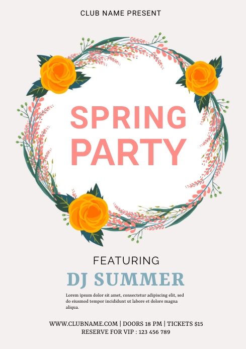 SPRING PARTY TEMPLATE | PosterMyWall
