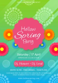 SPRING PARTY TEMPLATE A4