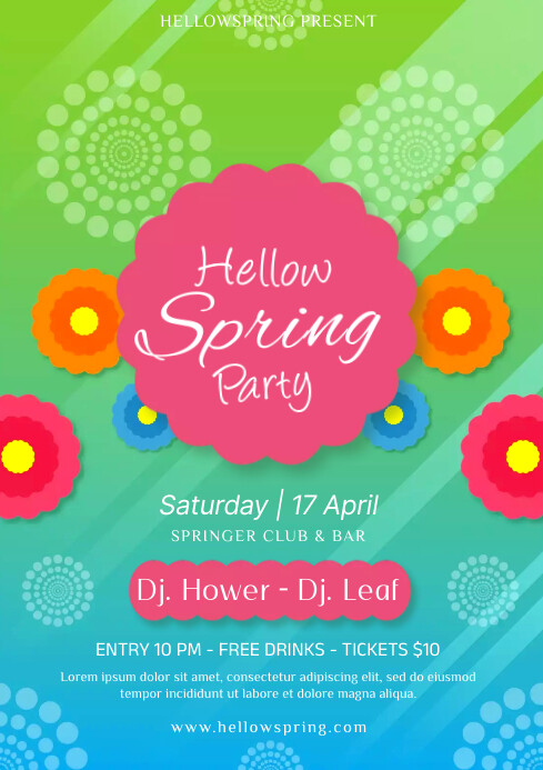 SPRING PARTY TEMPLATE | PosterMyWall