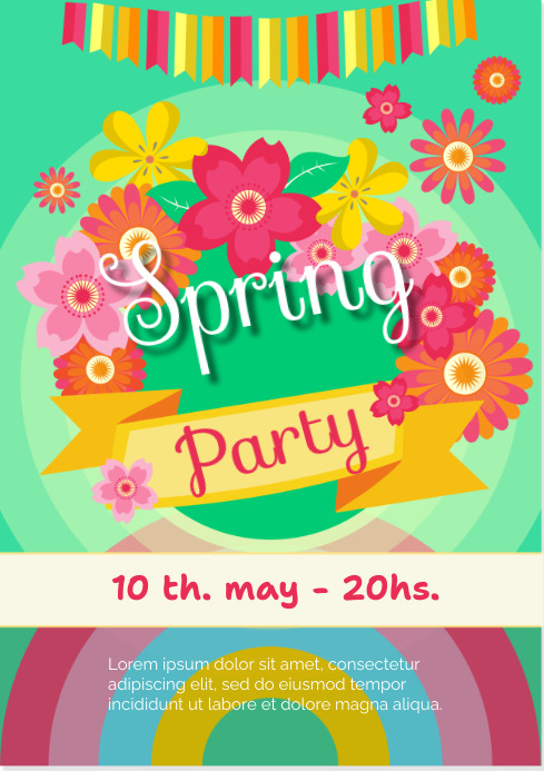 SPRING PARTY TEMPLATE | PosterMyWall