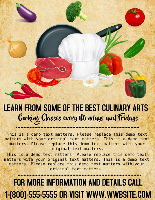 Cooking Classes Template | PosterMyWall